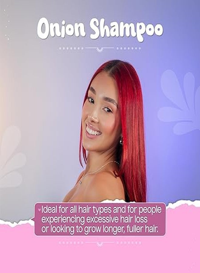 Kaba Onion Shampoo de Cebolla for Hair Growth, Sulfate-Free, Paraben-Free, Stimulates Hair Regrowth, Reduces Hair Loss, Deep Scalp Cleanse, All Hair Types - 500 ML - Image 4